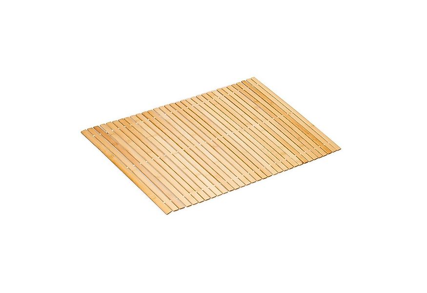 relaxdays Badematte Badvorleger aus Bambus 80x50 cm, Höhe 10 mm, Kunststoff günstig online kaufen