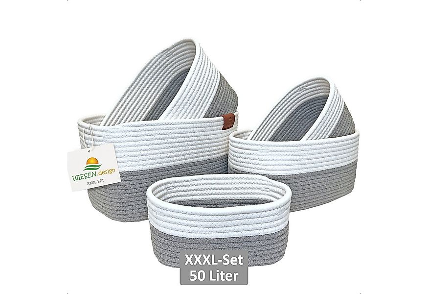 WIESEN.design Aufbewahrungskorb XXXL Korb Set MIRA 50L, Aufbewahrungskorb g günstig online kaufen