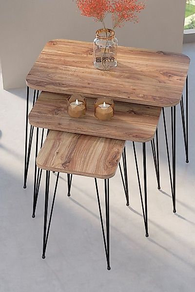 en.casa Couchtisch (3-St), 3er-Set, platzsparend stapelbar 90003167 günstig online kaufen