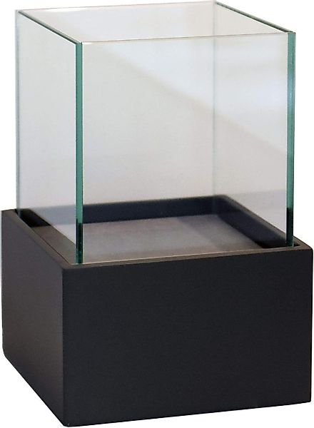 VIVANNO Windlicht Fiberglas CANDELITA - Schwarz günstig online kaufen