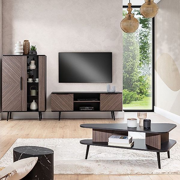 Lomadox Wohnzimmer-Set PRETORIA-132, (Mega-Spar-Set, 3-St., 3-tlg), günstig online kaufen