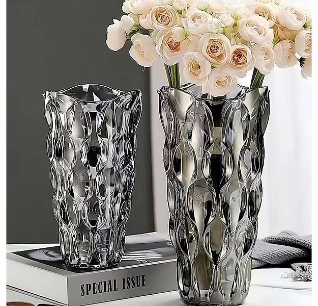 NUODWELL Dekovase Glas Blumenvase,Deko Wohnzimmer,Modern Glas Tulpenvase Ae günstig online kaufen