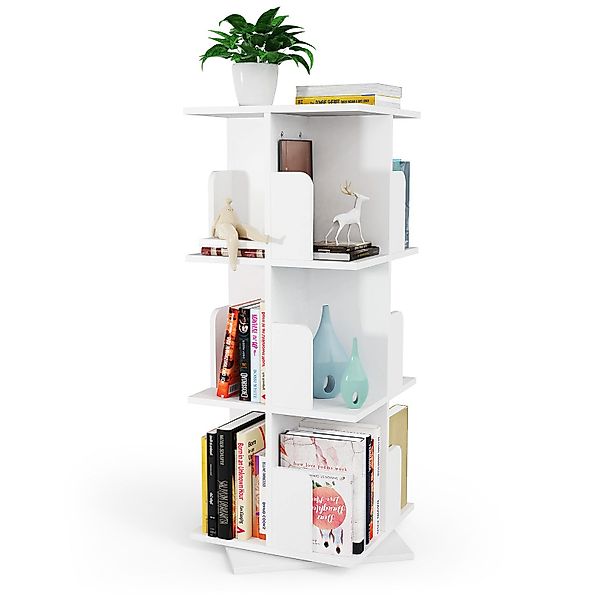 JEOBEST Bücherregal Drehbare Bücherregal mit 12 günstig online kaufen