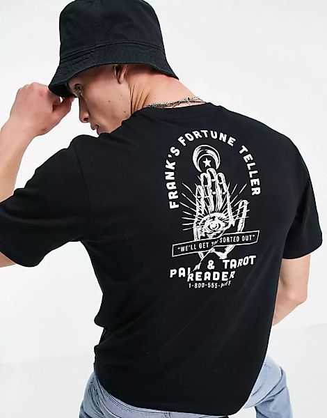 Element – Fortune – T-Shirt in Schwarz mit Rückenaufdruck günstig online kaufen