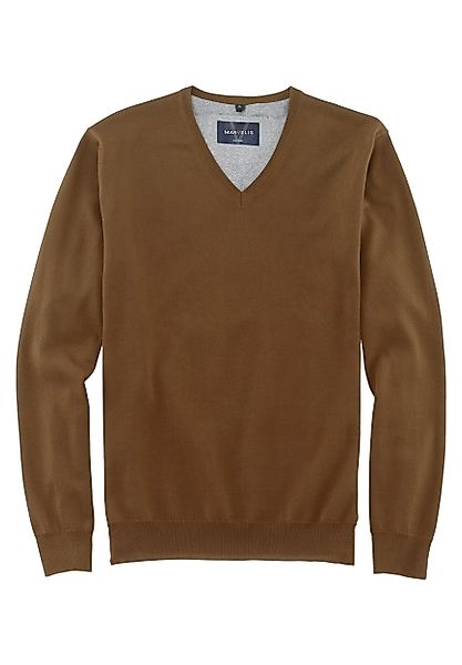 MARVELIS V-Ausschnitt-Pullover Pullover - Casual Fit günstig online kaufen