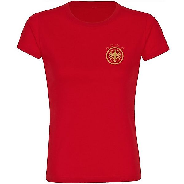 multifanshop T-Shirt Damen Deutschland - Adler Retro Gold - Frauen günstig online kaufen