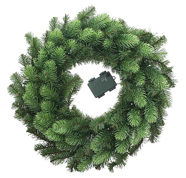 Dekoleidenschaft Dekokranz "Tannenzweige" großer LED Kranz, Tannenkranz, Ku günstig online kaufen