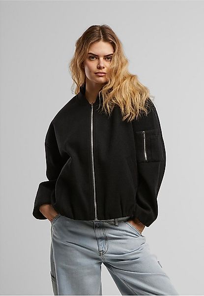 URBAN CLASSICS Kurzjacke Ladies Faux Wool Bomber Jacket günstig online kaufen