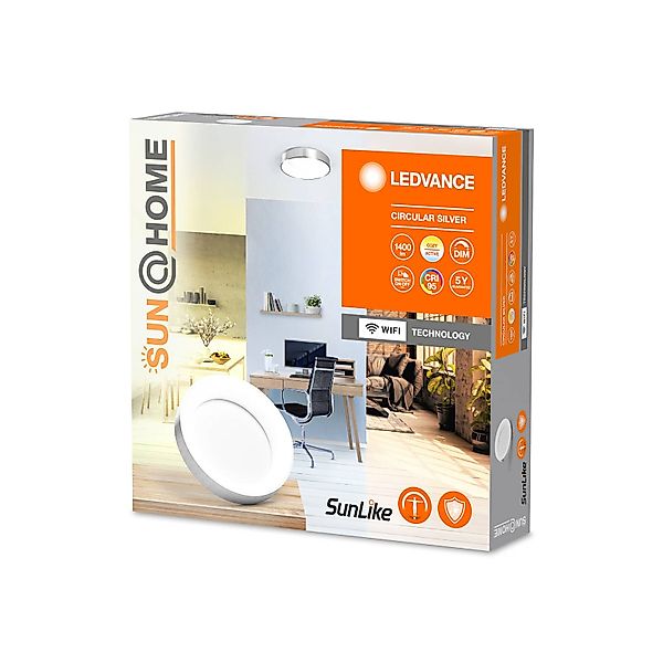 Ledvance Deckenleuchte Sun@Home Smart+ Rund Silber Ø 45 cm günstig online kaufen