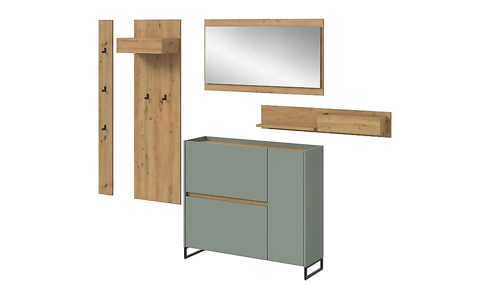 Garderobenkombination   ¦ grün ¦ Maße (cm): B: 192 H: 236 Garderoben & Klei günstig online kaufen