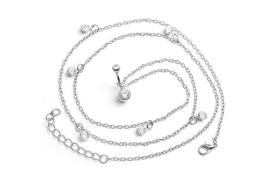 Crdifu Bauchnabelpiercing-Set Silber Bauchnabelpiercing 10mm Chirurgenstahl günstig online kaufen