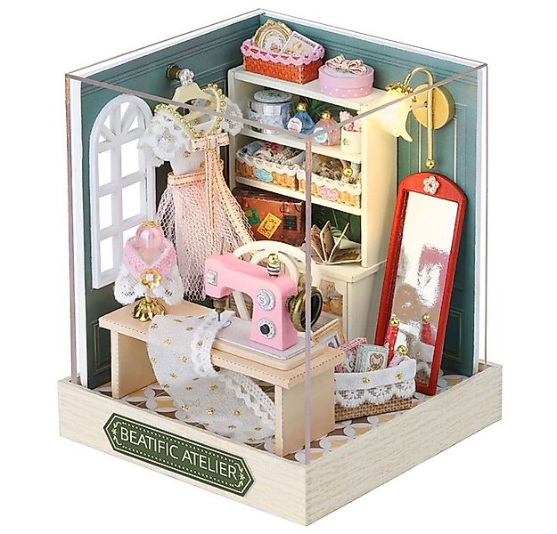 Cute Room 3D-Puzzle Puppenhaus Miniatur DIY Modellbausatz Schneiderei, Puzz günstig online kaufen