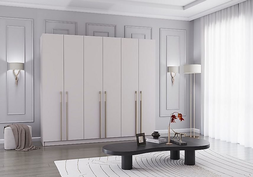 MOEBLO Drehtürenschrank Glamy 6D (Moderner 6-türiger Kleiderschrank mit vie günstig online kaufen