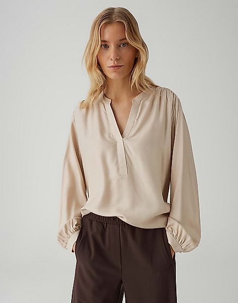 OPUS Langarmbluse FLANORA in Twilloptik Weite Passform, leicht ausgestellte günstig online kaufen