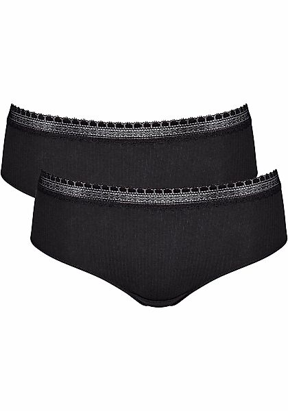 sloggi Hipster "GO Ribbed", (2er Pack), Feinripp, Stretch-Spitze, Baumwollm günstig online kaufen