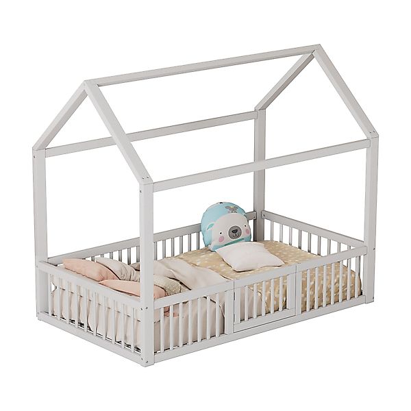 REDOM Kinderbett Holzbett, Flachbett, Hausbett mit günstig online kaufen