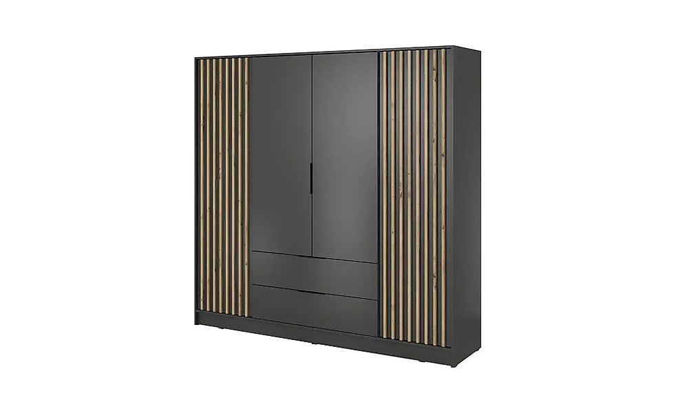 Drehtürenschrank  Nelly ¦ schwarz ¦ Maße (cm): B: 206 H: 200 Schränke > Kle günstig online kaufen