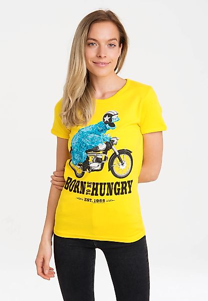 LOGOSHIRT T-Shirt "Sesamstrasse – Krümelmonster Motorrad" mit lizenziertem günstig online kaufen