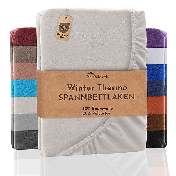 NatureMark Spannbettlaken Winter Thermo Fleece Spannbetttuch, günstig online kaufen