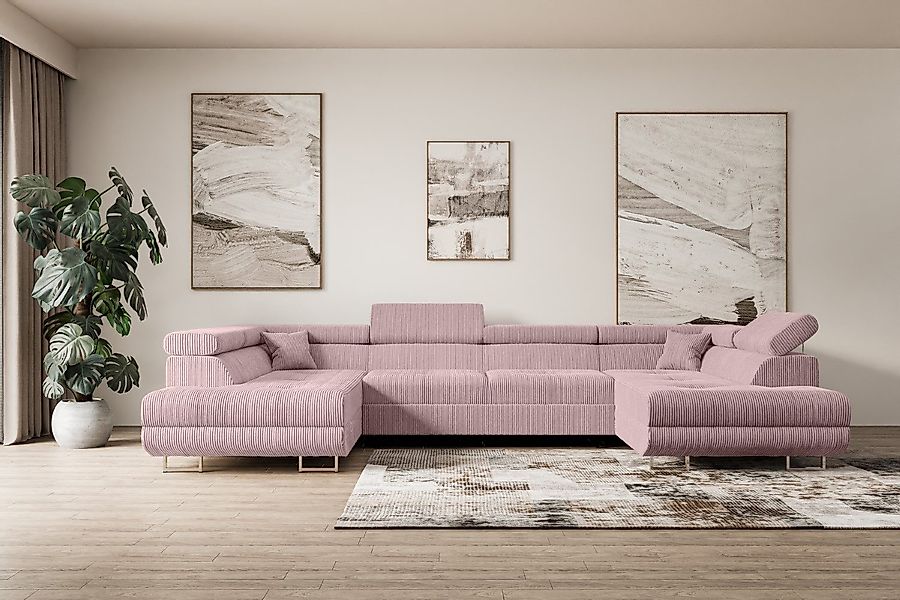 ALTDECOR Wohnlandschaft GUSA-U, Couch mit Schlaffunktion, günstig online kaufen