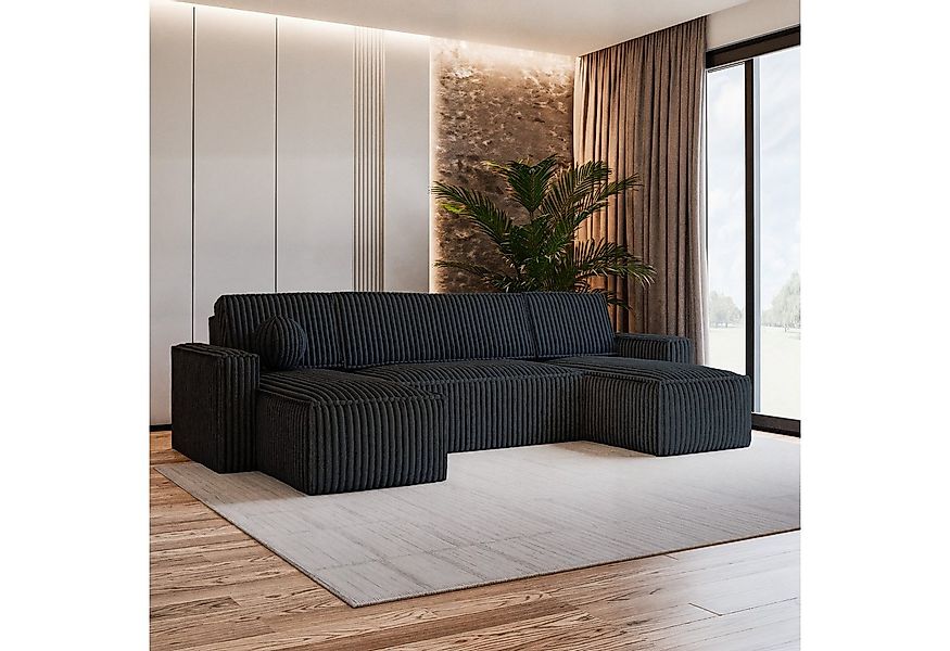 Masseno Ecksofa PESANO mit Schlaffunktion U-Form, Sofa mit Bettkasten günstig online kaufen