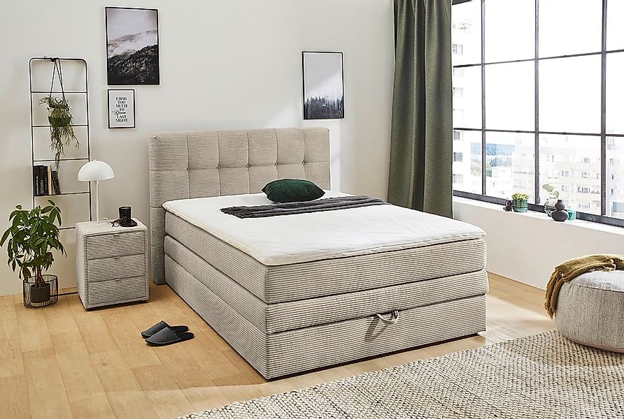 Jockenhöfer Gruppe Boxspringbett "Amy" mit Bettkasten und Kaltschaum-Topper günstig online kaufen