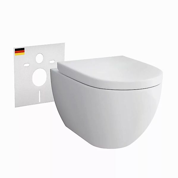 Alpenberger Tiefspül-WC - Wand WC Spülrandlos günstig online kaufen