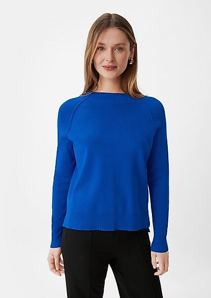 Comma Langarmshirt Feinstrickpullover mit Raglan-Ärmeln Ziernaht günstig online kaufen