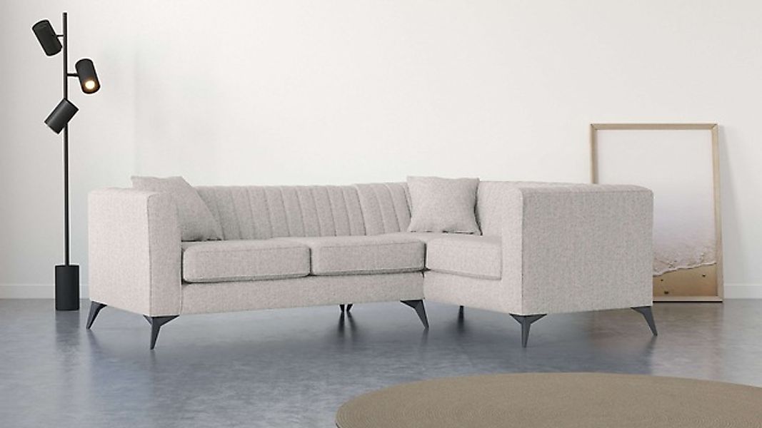 Places of Style Ecksofa »MATTHEW L-Form ideal für kleine Räume, Maße B/T/H: günstig online kaufen