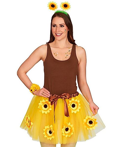Das Kostümland Kostüm Sonnenblumen Petticoat für Damen - Gelber Rock günstig online kaufen