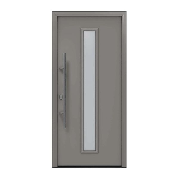 EcoStar Haustür Isopro IP 020S Graualuminium 110 cm x 210 cm DIN L günstig online kaufen