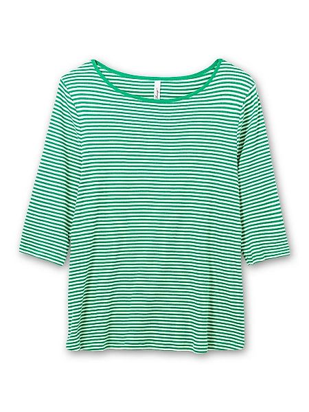 Sheego 3/4-Arm-Shirt "Große Größen", aus Rippware mit garngefärbten Ringeln günstig online kaufen