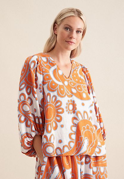 seidensticker Shirtbluse "Schwarze Rose", 3/4 V-Neck Paisley günstig online kaufen