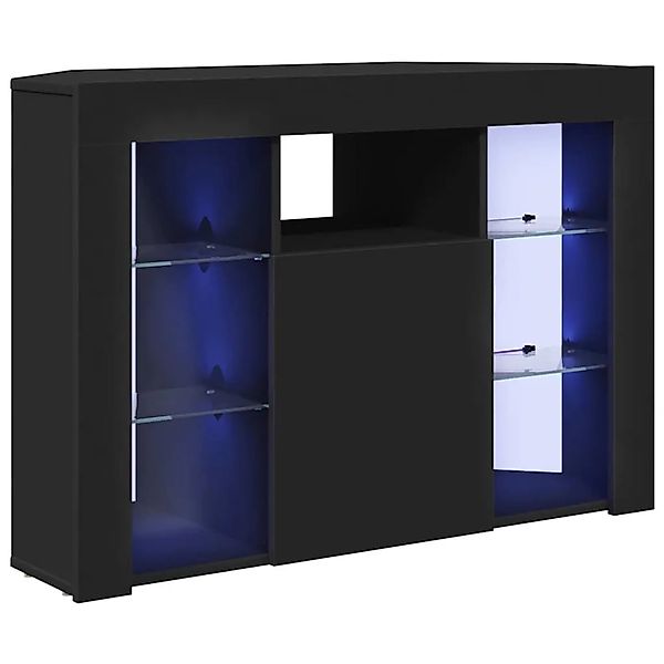 vidaXL Eck-LED-TV-Schrank Schwarz 100x40x68cm Holzwerkstoff 889786 günstig online kaufen