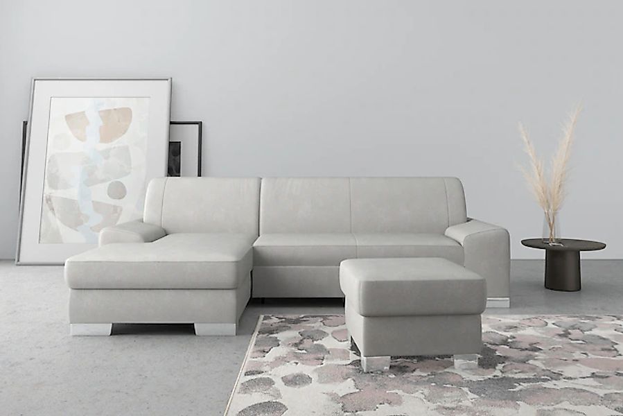 DOMO collection Ecksofa "Anzio L-Form, whlw. Bettfunktion, Federkern, hochw günstig online kaufen