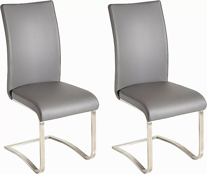 MCA furniture Freischwinger "Arco", (Set), 2 St., Leder, Stuhl mit Echtlede günstig online kaufen