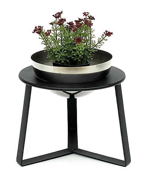 DanDiBo Blumenhocker Metall mit Topf Schwarz günstig online kaufen