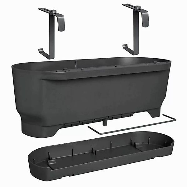 Blumentopf Elho Greenville 21,2 X 52 X 19,4 Cm Schwarz günstig online kaufen