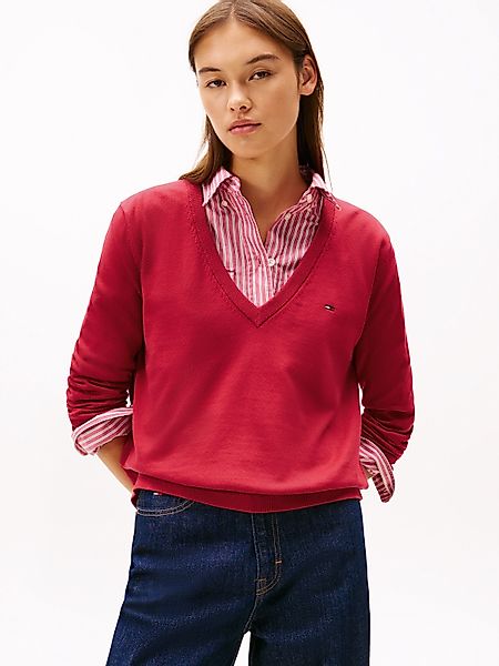 Tommy Jeans V-Ausschnitt-Pullover TJW ESSENTIAL VNECK günstig online kaufen