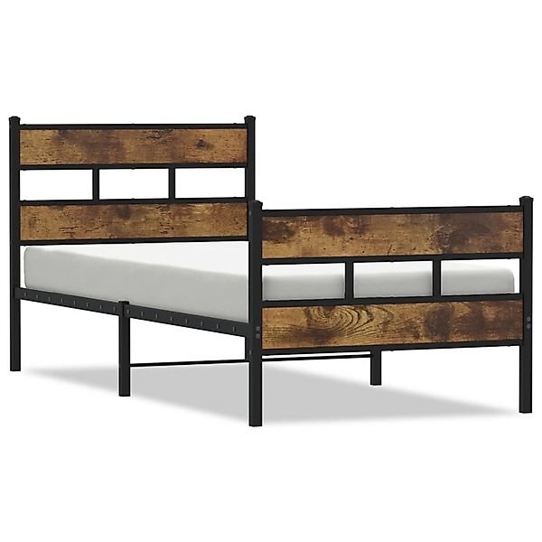 vidaXL Metallbett ohne Matratze Räuchereiche 80x200 cm 4017062 günstig online kaufen