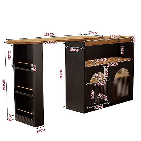 TavilaEcon Bartisch 360° drehbar, Rattan Dekorative günstig online kaufen