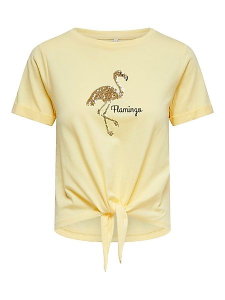 ONLY Kurzarmshirt ONLDORA S/S KNOT FOLD-UP TOP JRS Baumwolle, regular fit, günstig online kaufen