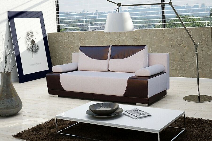 JVmoebel Sofa Schlafsofa Klappcouch 3-Sitzer Schlaffunktion + Bettkasten Co günstig online kaufen