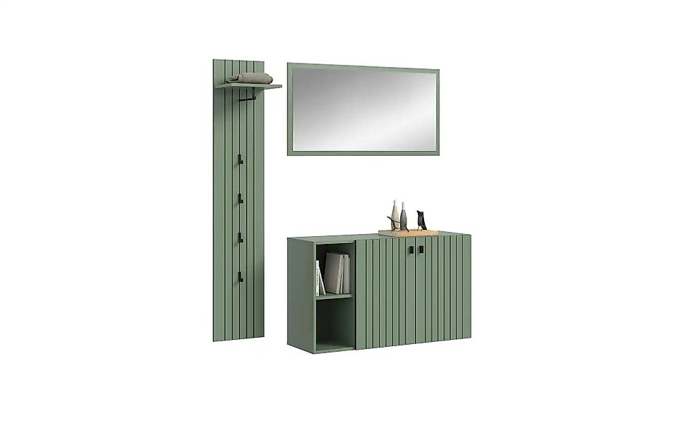 Garderobenkombination   ¦ grün ¦ Maße (cm): B: 152 H: 192 Garderoben & Klei günstig online kaufen