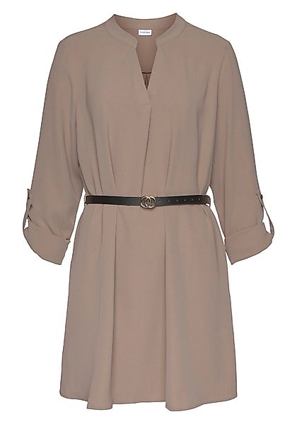 LASCANA Longbluse, (mit Gürtel in Lederoptik), aus gekreppter Ware, lockere günstig online kaufen