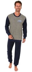 Normann Pyjama Herren Frottee Pyjama langarm günstig online kaufen