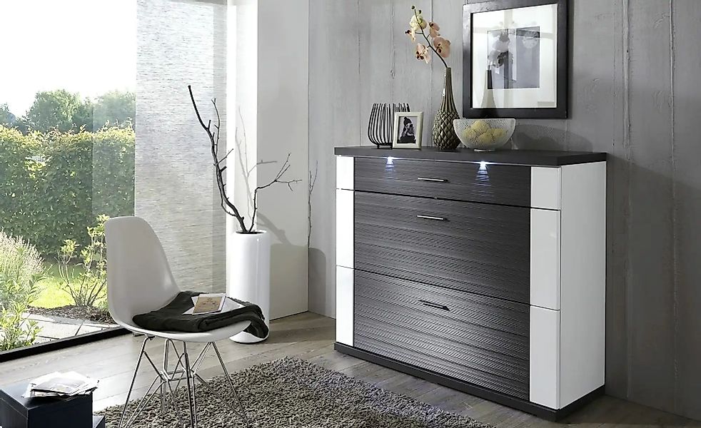 uno Kommode  Titan ¦ grau ¦ Maße (cm): B: 129 H: 108 T: 42.0 Kommoden & Sid günstig online kaufen