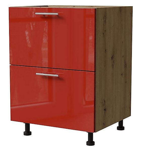 Feldmann-Wohnen Unterschrank Brerra (D2/60, 2 Schubladen - REJS Comfort Box günstig online kaufen