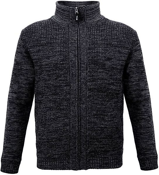 JOB Strickjacke Strickjacke mit Fellfutter schieferschwarz Fellfutter günstig online kaufen