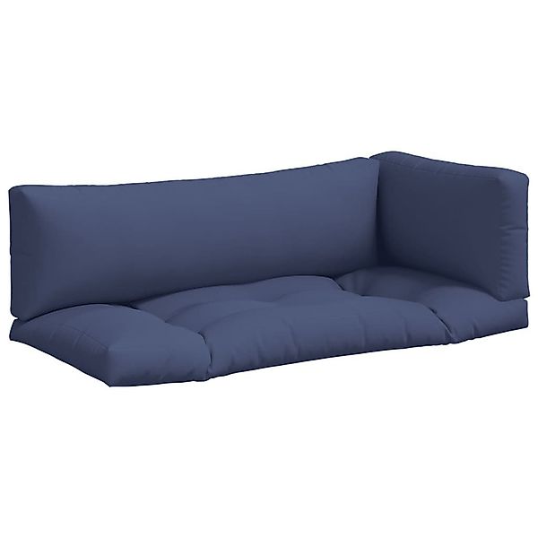 vidaXL Sitzauflage Palettenkissen 3 Stk. Marineblau günstig online kaufen